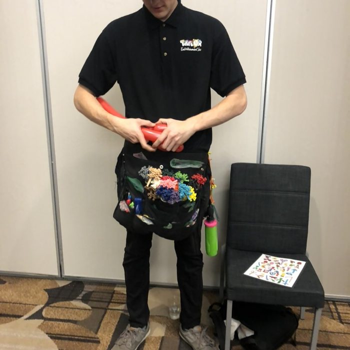 A Taylor Entertainment Inc. artist set up at an event
